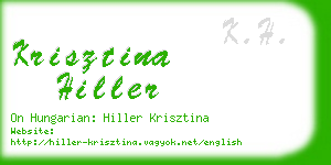 krisztina hiller business card